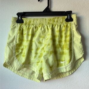 Nike Dri-FIT Neon Yellow Tie Dye Running Shorts Women’s Medium